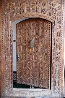 Marrakech: Open wooden door in Marrakech, Morrocco
