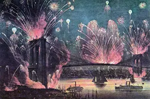 Borough: Opening of Brooklyn Bridge Celebration, 1883