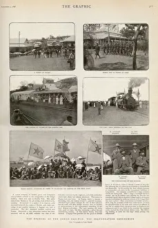 Boma: Opening of the Congo railway, page from The Graphic