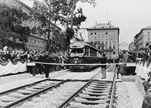 Linie: Opening of the first Viennese USTRABA (U-tram) on