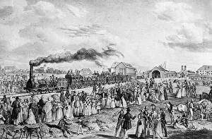 Travellers: The opening of a railway line, 1839