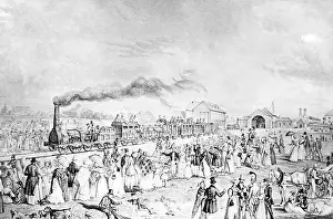 Augsburg: Opening of the railway between Munich and Augsburg, 1839