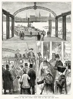 Wapping: Opening of the Rotherhithe-Wapping Steam Ferry, London 1877