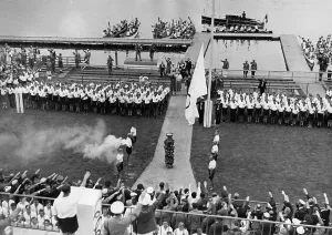 Therefore: Opening of the Rowing Olympics in Berlin, 1936