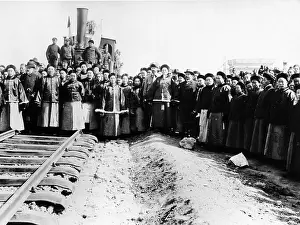 Shantung: Opening of the Shantung railway in China, 1904