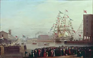 Huggins: The Opening of St Katherine Dock, 1828