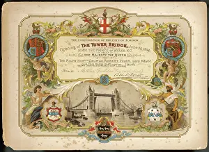 Invitations: OPENING OF TOWER BRIDGE