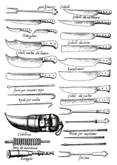 Bartolomeo: Opera of Bartolomeo Scappi, Knives