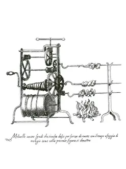 Roasting: Opera of Bartolomeo Scappi, Rotisserie
