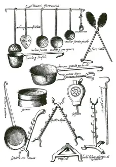 Cookery: Opera of Bartolomeo Scappi, Utensils