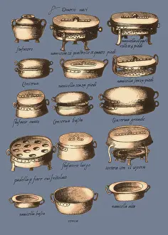 Sixteenth: Opera of Bartolomeo Scappi, Vessels
