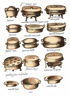 Sixteenth: Opera of Bartolomeo Scappi, Vessels