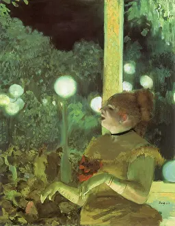 Streetlamps: Opera Singer Performs, by Degas