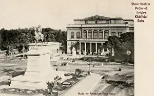 Squares: Opera Square with Ibrahim Pasha statue in Cairo, Egypt