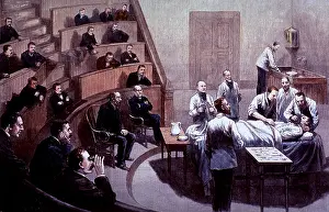 Administering: Operating Amphitheater, Administering Ether, 1888