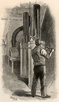 Forced: Operating the pressure pump which forced oil up