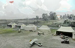 Erected: Operational airfield in World War 1. Diorama