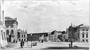 Stadtschloss: Opernplatz in Berlin, around 1830