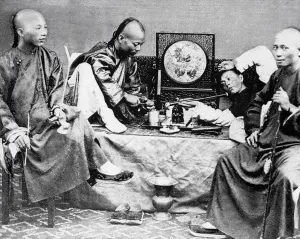 Smokers: Opium smokers, China