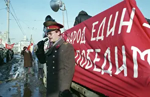 Slogan: Opposition Supporters Demonstration in Moscow