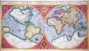 Descriptio: Orbis terrae compendiosa descriptio - 16th century World Map