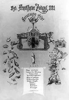 Menus: Order of courses for the 25th anniversary of the Frankfurte