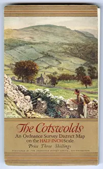 Tom Gillmor: Ordnance Survey District Map - The Cotswolds - half-inch scale