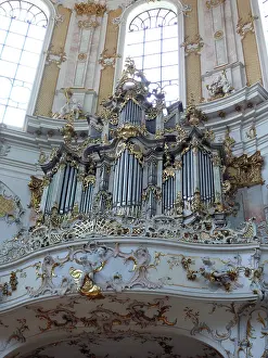 Ettal: Organ at Ettal Monastery, Upper Bavaria, Germany