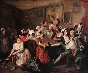 Degenerate: The orgy from rake's progress painting by william