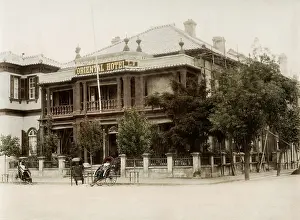 Rickshaws: Oriental Hotel, Kobe, Japan