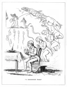 Snuff: Origin Species, CH Bennett, grieving man - crocodile