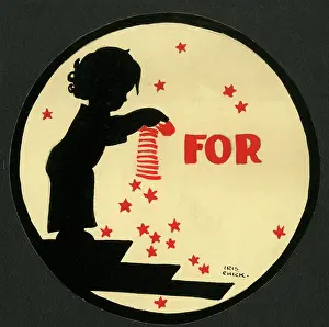 Emptying: Original Artwork - Circular Christmas Place Marker