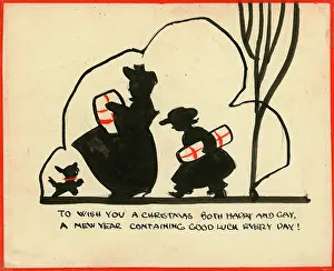 The Iris Chick Collection: Original Artwork - Delivering Christmas presents
