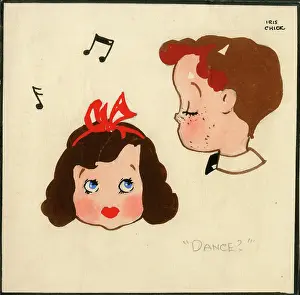 Freckles: Original Artwork - design for party invitation - Dance?