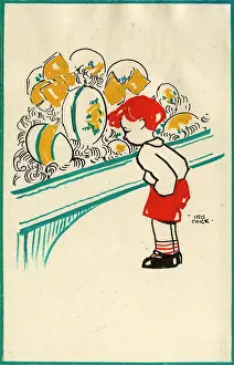 The Iris Chick Collection: Original Artwork - Easter postcard for children