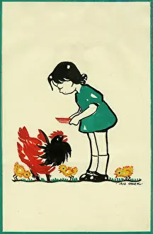 The Iris Chick Collection: Original Artwork - Easter postcard for children