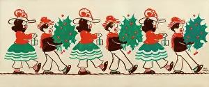 The Iris Chick Collection: Original Artwork - folding children's Christmas card