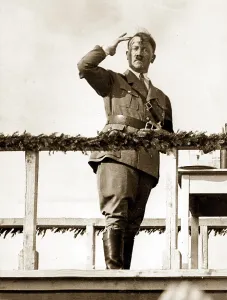 Graced: Original Image title: The Fuehrer speaks. Adolf