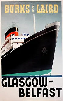 Prow: Original Poster - Burns & Laird - Glasgow to Belfast