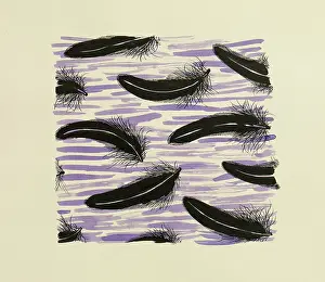 Wrap: Original Textile design by Tanya Atkinson - feathers