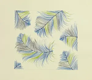 Wrap: Original Textile design by Tanya Atkinson - feathers