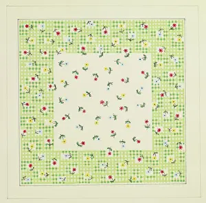 Checked: Original Textile design by Tanya Atkinson - flowers