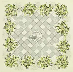 Diamonds: Original Textile design by Tanya Atkinson - flowers