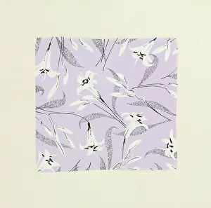 Mauve: Original Textile design by Tanya Atkinson - flowers