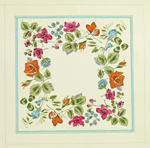 Wrap: Original Textile design by Tanya Atkinson - flowers