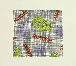 Mauve: Original Textile design by Tanya Atkinson - leaves