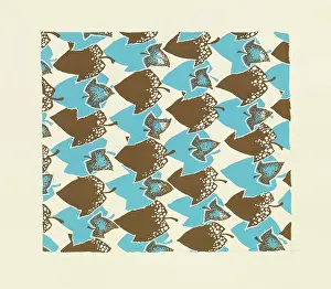 Wrap: Original Textile design by Tanya Atkinson - leaves