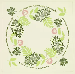 Wrap: Original Textile design by Tanya Atkinson - leaves