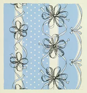 Bows: Original Textile design by Tanya Atkinson - ribbons