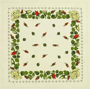 Buds: Original Textile design by Tanya Atkinson - roses